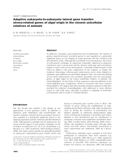 Stress-related genes of algal origin in the closest unicellular