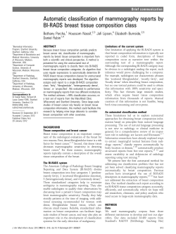 Automatic classification of mammography reports by BI