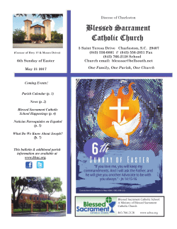 May 21 - Blessed Sacrament Catholic Church