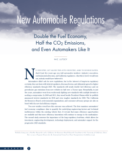New Automobile Regulations