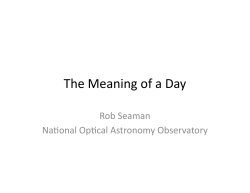 The Meaning of a Day