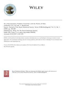 On a Discriminatory Problem Connected with the