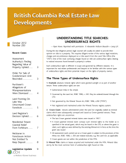 understanding title searches: undersurface rights