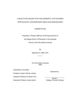 A QUALITATIVE INQUIRY INTO HOW ROMANTIC LOVE HAS BEEN