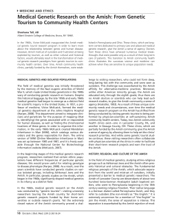 Medical Genetic Research on the Amish