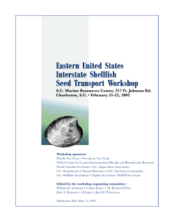 Shellfish Registration - South Carolina Sea Grant Consortium