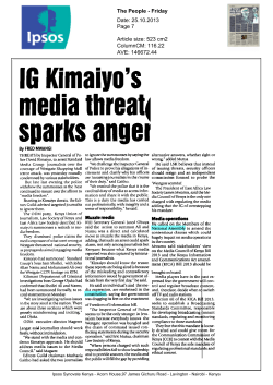 sparks ange - Ipsos Kenya