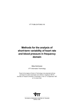Methods for the analysis of short-term variability of heart rate