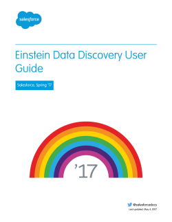 Einstein Data Discovery User Guide
