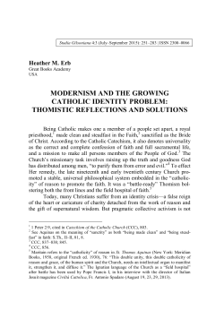 Modernism and the Growing Catholic Identity Problem