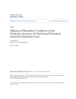 Influence of Boundary Conditions on the Prediction - Purdue e-Pubs