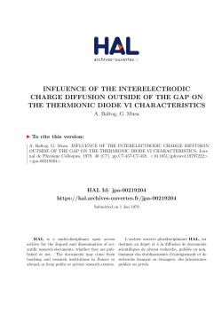 influence of the interelectrodic charge diffusion outside of the