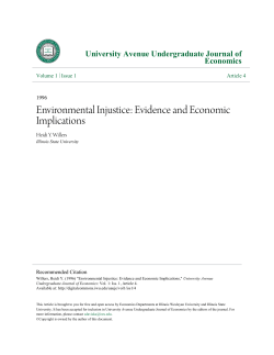 Environmental Injustice: Evidence and Economic Implications