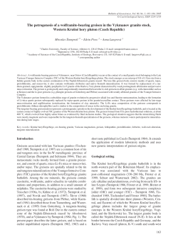 The petrogenesis of a wolframite-bearing greisen in the Vykmanov