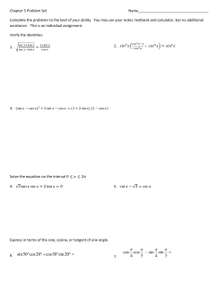 sin50 cos20 cos50 sin20 ° °+ ° ° = π π π π