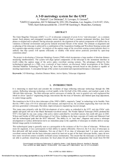 A 3D metrology system for the GMT