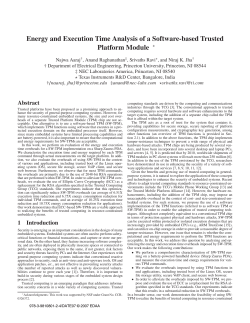 Energy and Execution Time Analysis of a Software