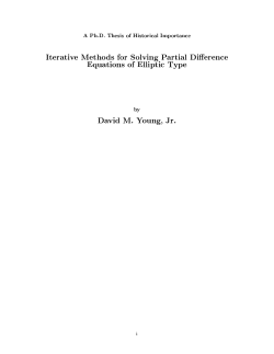Iterative methods for solving partial difference equations of elliptic type