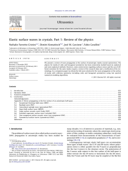 Elastic surface waves in crystals. Part 1: Review of the physics
