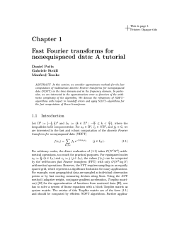Fast Fourier transforms for nonequispaced data: A