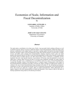 Economies of Scale, Information and Fiscal Decentralization