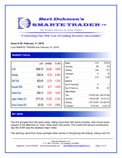 MY VIEW - Dohmen Capital Research
