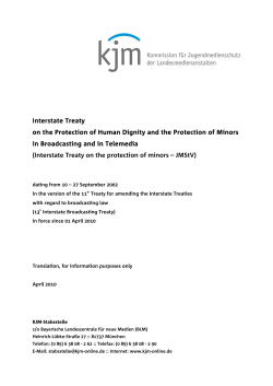 Interstate Treaty on the Protection of Human Dignity and the