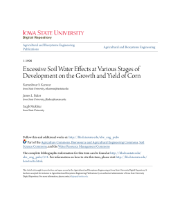 Excessive Soil Water Effects at Various Stages of Development on