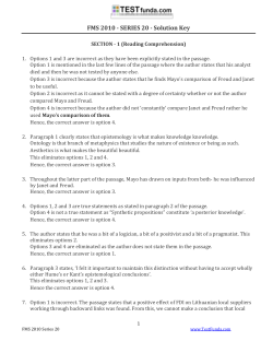 FMS 2010 - SERIES 20 - Solution Key