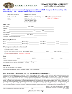 USE and INDEMNITY AGREEMENT and Boat