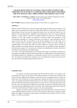 change detection on natural vegetation cover in the teritory of