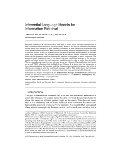 Inferential Language Models for Information Retrieval