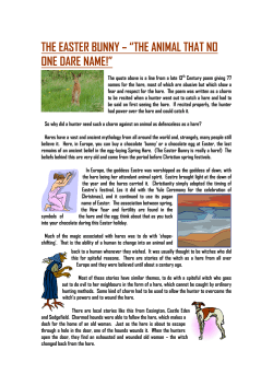 the easter bunny - Durham County Badger Group