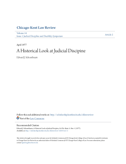 A Historical Look at Judicial Discipine