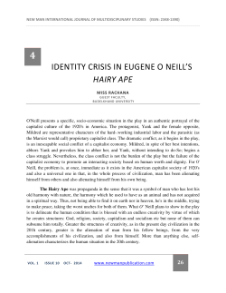 identity crisis in eugene o neill`s hairy ape