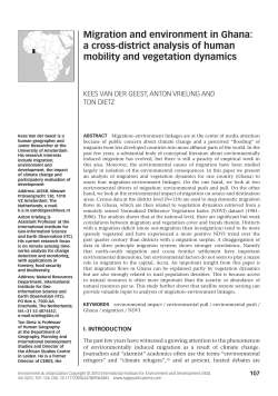 Migration and environment in Ghana: a cross