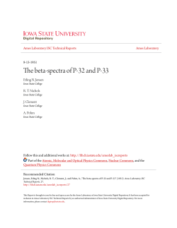The beta-spectra of P-32 and P-33 - Iowa State University Digital