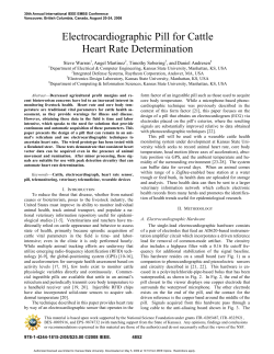 Electrocardiographic Pill for Cattle Heart Rate Determination