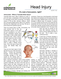 Head Injury - Milestone Centers, Inc.