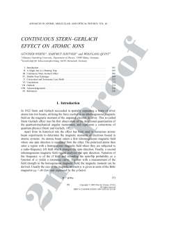 continuous stern&ndash;gerlach effect on atomic ions