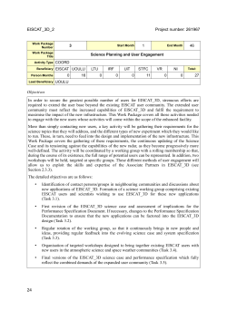 EISCAT_3D_2 Project number: 261967 Objectives In order to
