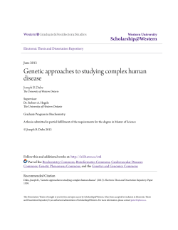 Genetic approaches to studying complex human disease