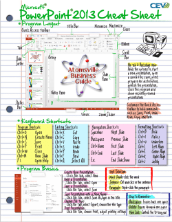 PowerPoint 2013 Cheat Sheet