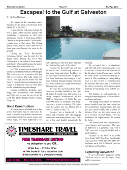 Escapes! to the Gulf at Galveston