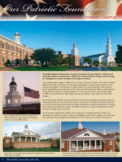 A Colonial-Inspired Campus - Dallas Baptist University