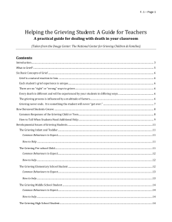 Helping the Grieving Student