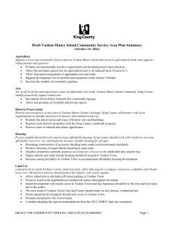Draft Vashon-Maury Island Community Service Area