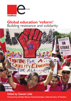 Global education `reform` - Privatisation in Education Research