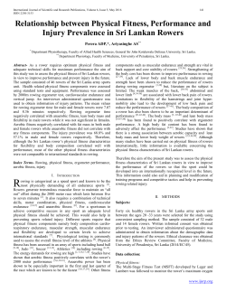 Relationship between Physical Fitness, Performance and Injury