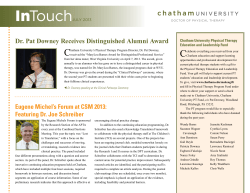 Dr. Pat Downey Receives Distinguished Alumni Award
